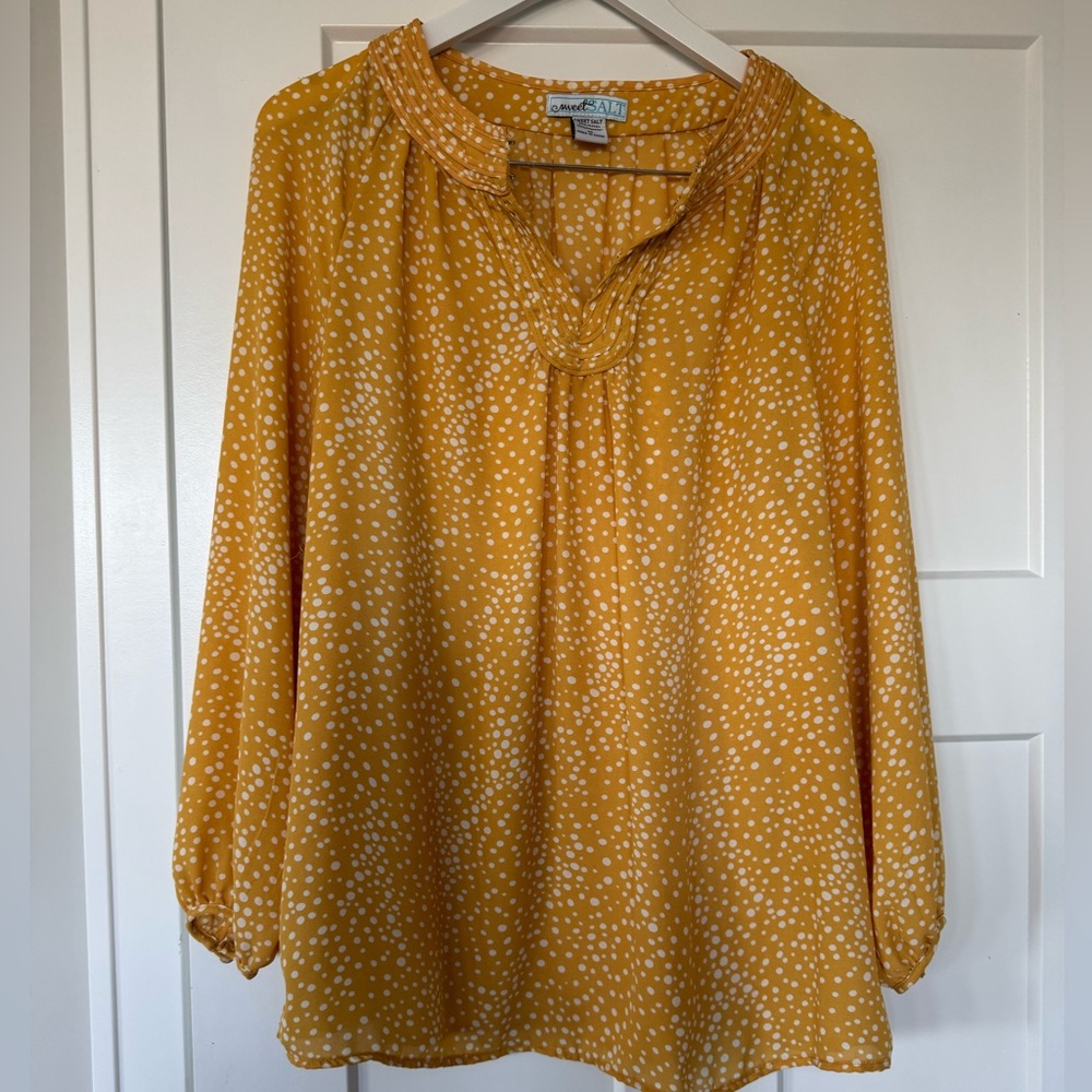 Sweet Salt Yellow Polka Dot Top